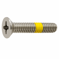 M6-1.0 X 12MM PHIL FLAT M/S ZINC YELLOW NY PATCH